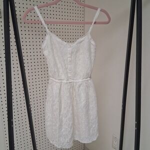 Abercrombie & Fitch Cream Lace Babydoll Tank Top XS Y2K Coquette Bella Swan